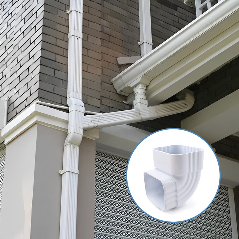 2 x 3 inches Downspout Gutter Rainwater Pipe Diverter Aluminum