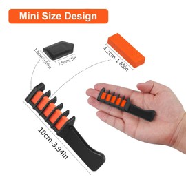 MSDADA Haarkreide für Mädchen Deluxe Set I 6 Stück Haargummis für Kinder I Schminke Fasching I auswaschbare Haarkreide I Valentinstagsüberraschung I Für kreative Köpfe(Orange)