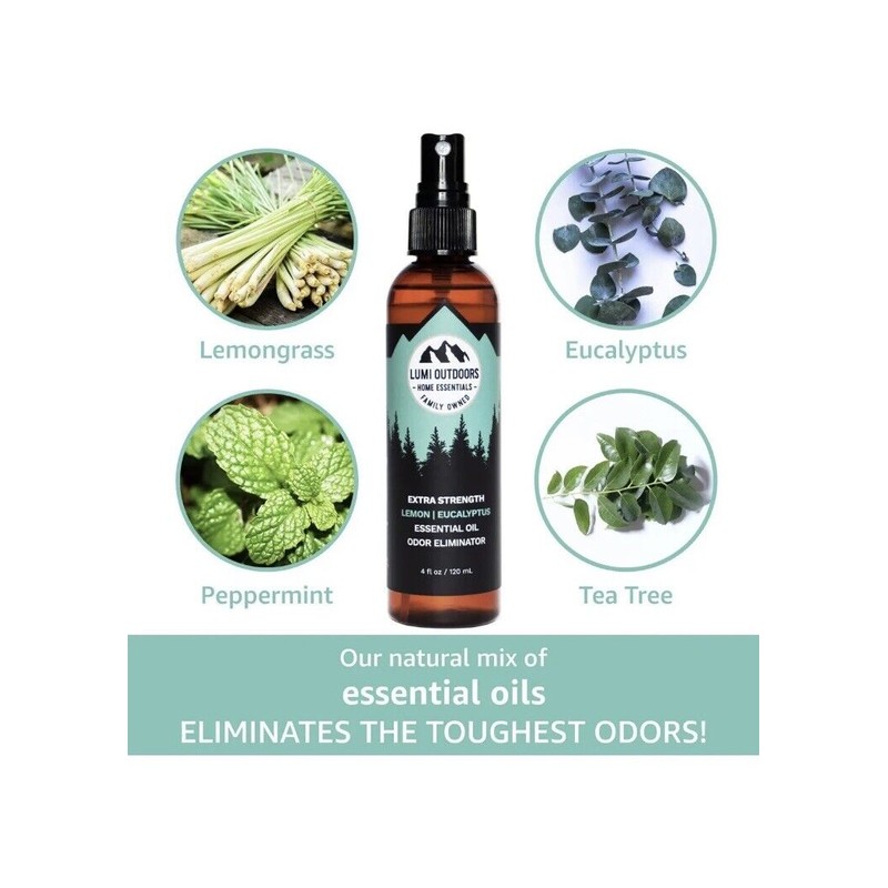 Lumi Outdoors Natural Shoe Deodorizer Spray & Odor Eliminator -