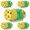 Yomiuwo 5 Pack 20 Amp Extension Cord Ends Lighted Connector