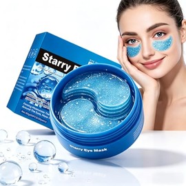 Pack of 60 Hyaluronic Acid Collagen Eye Pads, Collagen Eye Patches with Hyaluron, Anti-Ageing Eye Patches Against Dark Circles, Wrinkles, Bags and Puffiness