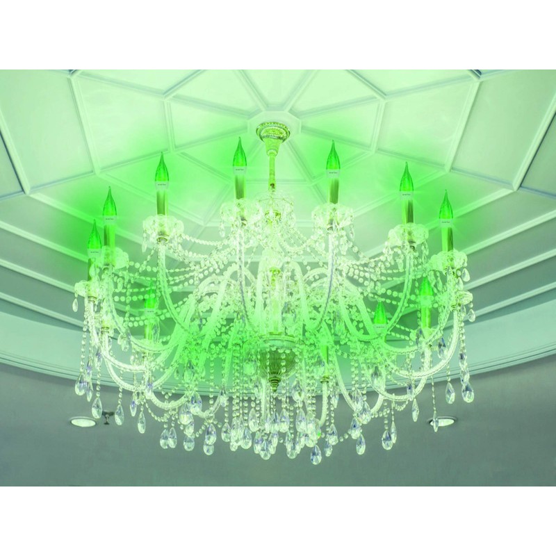 OMK 6 Pack Green LED Christmas Flame Effect Light Bulb