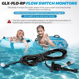 GLX-FLO-RP Flow Switch Assembly Compatible with Hayward Goldline Salt Chlorination System by puxyblue - Pool Flow Sensor with 15Ft Cable Fit for Hayward Salt Chlorine Generator - 2 Years Warranty