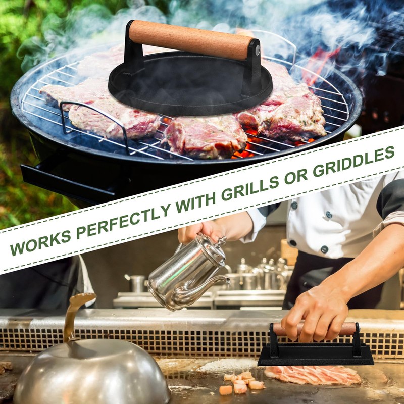 EWFEN Smash Burger Press (Round & Rectangle)