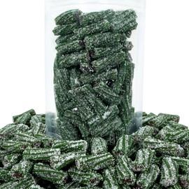 Smarty Stop Sour Licorice Twist Bite Gummy Candy/Twisteroos Pectin Filled Licorice Sour Gummies (Watermelon, 1 Pound (Pack of 1))