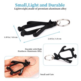 munkees Penguin Bottle Opener Keychain 2 Pack Aluminium Key Beer Opener, Outdoor Travel Accessories Black