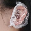 100pcs Disposable Transparent Ear Cover Sleeve Bath Shower Salon Hair