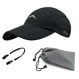 D&W Foldable Hat, Cap, Outdoor, Climbing, Fishing, Sports, Breathable, Waterproof, Unisex, Unisex, Black