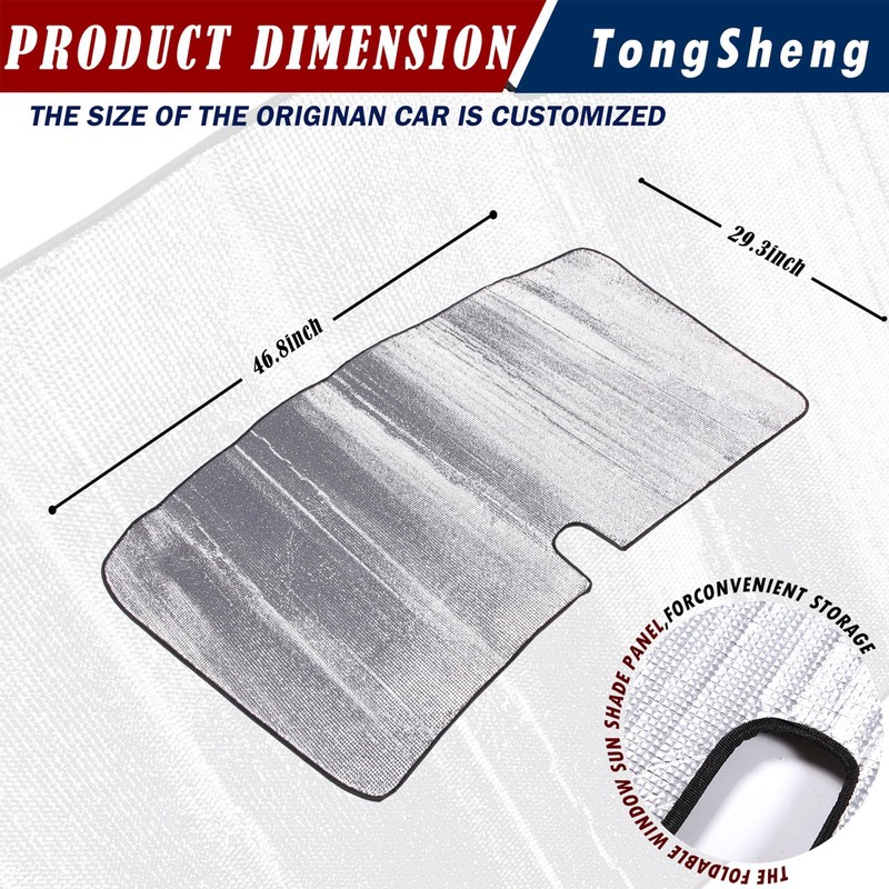 The Original Windshield Sun Shade Compatible with Fiat 500 2010-2025+