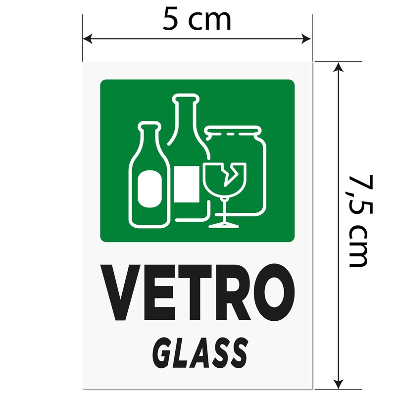 12 Labels for Waste Separation | Labels in Italian and