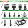 Diamond Hole Saw Kit Tile Drill Bits, 11 PCS Diamond
