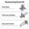 HUHAO 1/2" Shank R18 Seam Woodworking Router Bit, Arc Bending