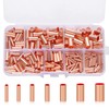 250Pcs Wire Ferrules Kit 7 Size Copper Crimp Connector Non