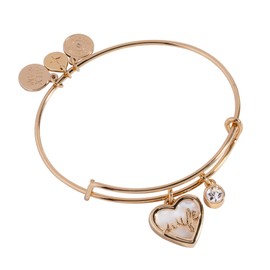 Alex and Ani Mother of Pearl Wife Heart Bangle
