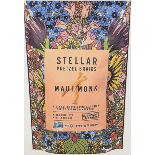 Stellar Snacks Vegan Maui Monk Pretzels Braids 12 oz (340g)