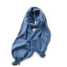 KARMA.DIEM Cashmere Merino Mix - Super Soft XXL Scarf - 180 x 65 cm - Unisex - Pashima/Stole/Extra Wide for Men and Women, 22 Pastel Blue