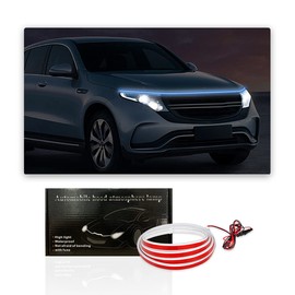 Ziciner Car Hood Light Strip, 71 Inch Flexible LED Strip Waterproof Auto Daytime Running Lights, Vehicle Universal Exterior LED Strip Accessories Fits for Car, Truck, SUV, etc (Blue)