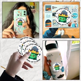 Pack 3 Pcs - This Little Light of Mine I'm Gonna Let It Shine Sticker Funny Dumpster Fire Meme 3" Waterproof Vinyl Stickers for Water Bottle Tumbler Helmet Car Laptops Phone Gifts for Boy Girl 3 Inch