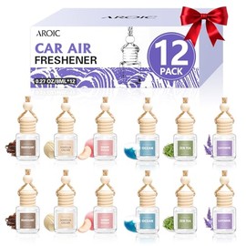 AROIC 12 Pack Car Air Freshener Diffuser Set - Stylish Scents
