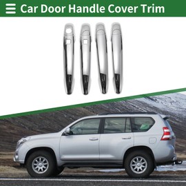 Motoforti Smart Car Door Handle Cover Trim, Side Door Handle Cover, for Toyota Highlander 2008-2013, ABS Silver Tone 1 Set