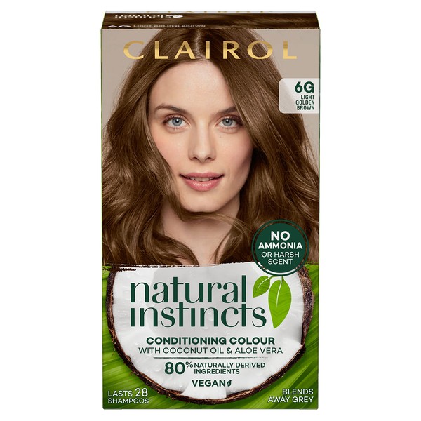 Clairol Natural Instincts Semi-Permanent Hair Colour - Light Golden Brown - No Ammonia - 6g