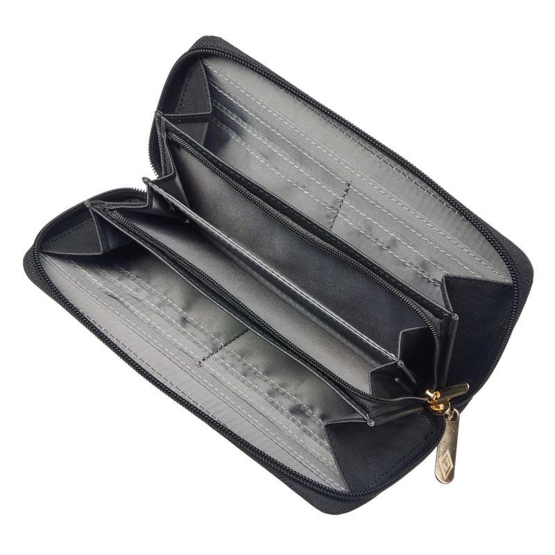 Umbro Tarpaulin Round Zip Long Wallet, black/black