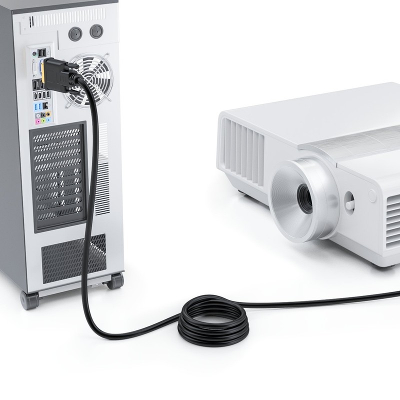 deleyCON 5m DVI to DVI Cable 24+1 - DVI-D Dual