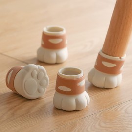 Cat Paw-Shape Chair Leg Protectors for Hardwood Floors and Furniture Feet,Silicone Chair Leg Caps to Prevent Floor from Scratches and Reduce Noise,4PCS/Pack