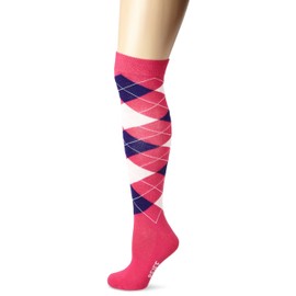 PFIFF 100322 Unisex riding stocking checkered, multicolored (Pink / lilac), 34-36