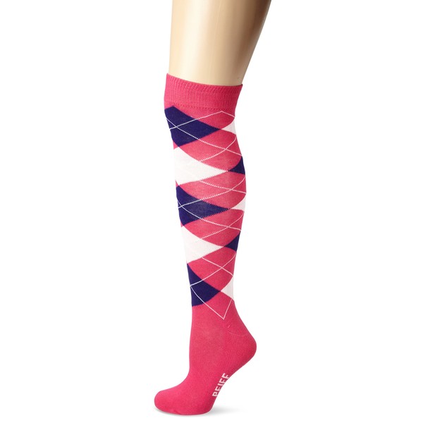 PFIFF 100322 Unisex riding stocking checkered, multicolored (Pink / lilac),