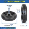 4.00-6 Flat-free Solid Tire and Wheel Replacement, 13" Wheelbarrow Tires