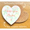 I Love You Mum Heart-shaped Novelty Coaster - Feel Good