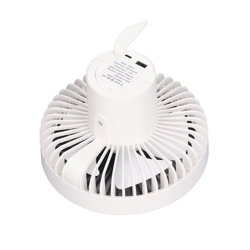 Tripod Desk Fan with Light USB Rechargeable Battery Operated 3