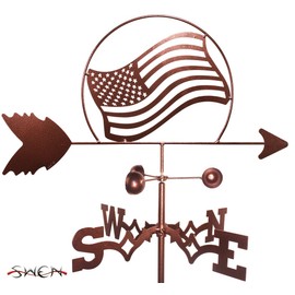 SWEN Products United States of American Flag Flat Post Mount Weathervane ~New~