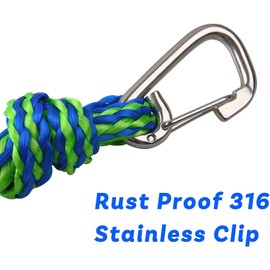 PWC Dock Line Rope 2PCS Mooring Anchor Boat Dock Line AMarine Rope Tow Ropes with Clip and Loop for Jet Ski Watercraft Boat Kayaking(2.1M-10mm-2pcs)