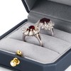 Oirlv Premium Leather Double Ring Box for Wedding Ceremony Engagement