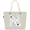 VOID N Dekorative Buchstaben Strandtasche Shopper 58x38x16cm 23L XXL Einkaufstasche