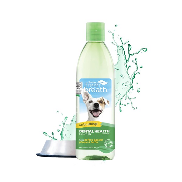 TropiClean Fresh Breath Original | Dog Oral Care Water Additive | Dog Breath Freshener Additive for Dental Health | VOHC Certified | Made in the USA | 16 oz.
