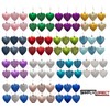6pc Large Glitter & Matte Heart Baubles - Great Christmas
