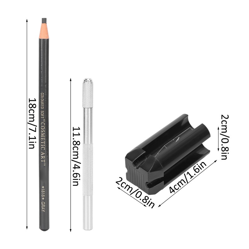 Microblading Practice Kit Eyebrow Pencil Sharpener Eyebrow Positioning Ruler Microblading