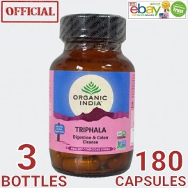 ORGANIC INDIA Triphala Organic India 3 BOX 180 caps Digestion Colon Immunity Support