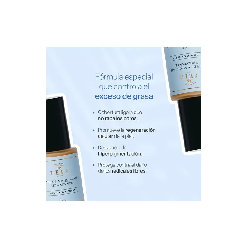 Maquillaje Piel Grasa - Mixta Teia Cosméticos Naturales Tono Medio