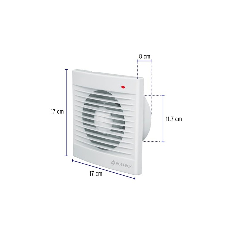 Volteck EXA-5B, Extractor de aire de 5" color blanco