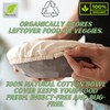 4- Pack Organic Food Bowl Covers Unbleached Reusable 100% Cotton