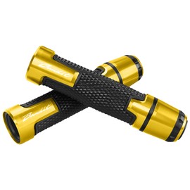 YLFDC Motorcycle Grips 7/8" 22mm Universal Non Slip Handlebar Grips for Suzuki GSF 600 650 1200 1250 1250s Bandit (Dark Gold)