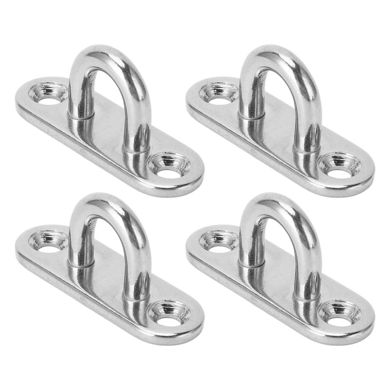 4Pcs Staple Ring Hook Stainless Steel Rugged 800LB High Strength