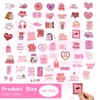 GEEHUA 60 Stück Bookish Sticker Set, Wasserfeste Kawaii Rosa Aufkleber