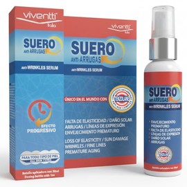 Antiarrugas de VIVENTTI Serum para arrugas, manchas, marcas, resequedad, poca elasticidad, daño solar - mejora la hidratación y luminosidad, todo tipo de piel. El único con TENZOLANE Fórmula Italiana