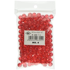 Of Round Beads Pack of 200 st8 mm Red Clear Ash – st8 m – 4