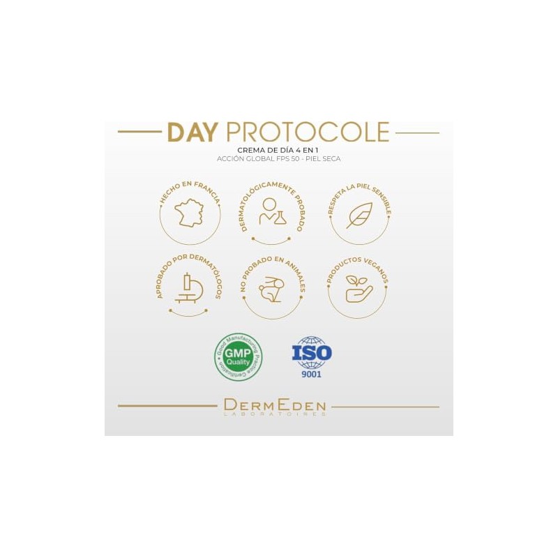 DERMEDEN Day Protocol Crema de día anti-envejecimiento SPF 50 para